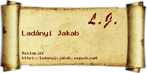 Ladányi Jakab névjegykártya
